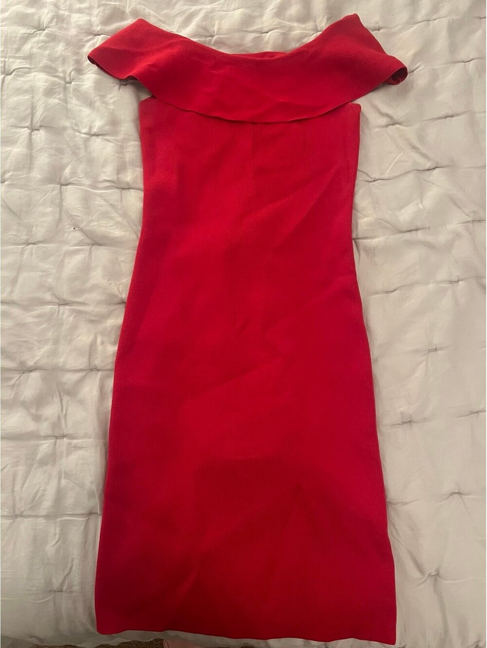 ELIE TAHARI Glossy Red Ruthie Knit Sweater Dress Bodycon Sheath - S